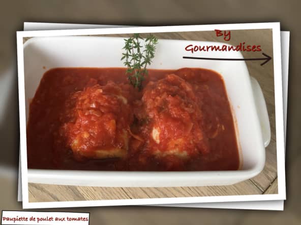 Paupiettes de poulet aux tomates romarin et thym