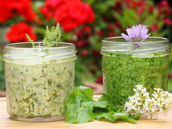Pesto et beurre d'oseille