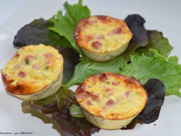 Tartelette soufflée jambon fromage