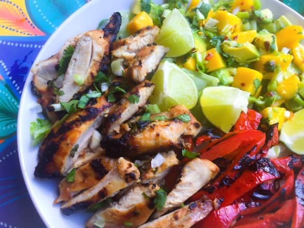 Salade de Poulet au Citron Vert et Coriandre
