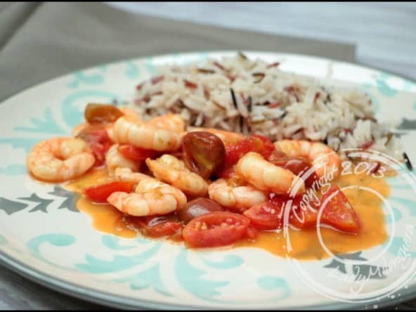 Crevettes aux tomates et citron vert à la brésilienne