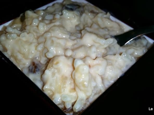 Riz au lait aux raisins secs et au rhum