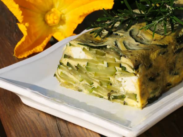 Flan de courgettes et feta