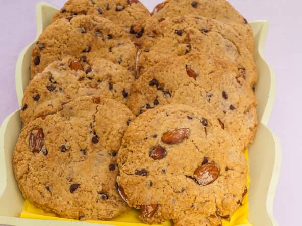 Cookies aux amandes et pépites de chocolat