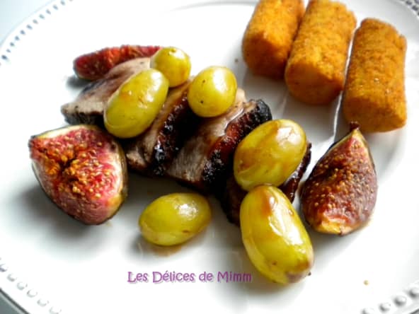 Filets de canard au miel, mi-figue et mi-raisin