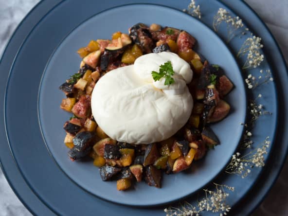Tartare de figues et burrata
