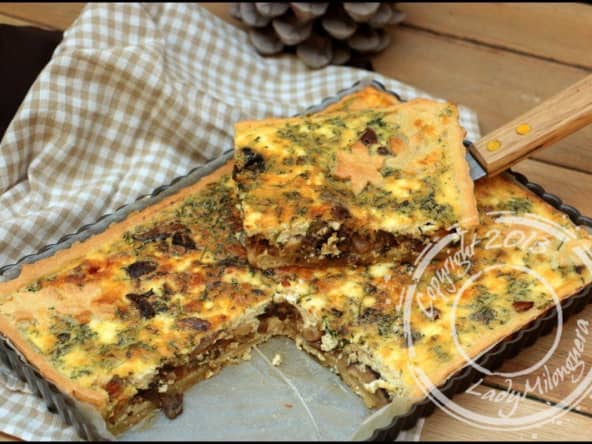 Quiche d’automne aux marrons et champignons des bois