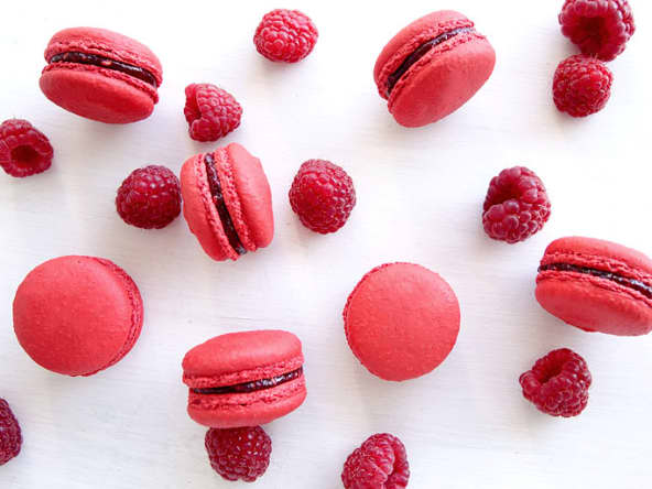 Macarons à la framboise