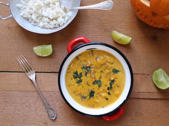 Curry de potiron au lait de coco