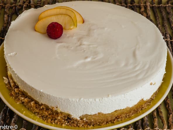 Cheesecake aux pommes caramélisées