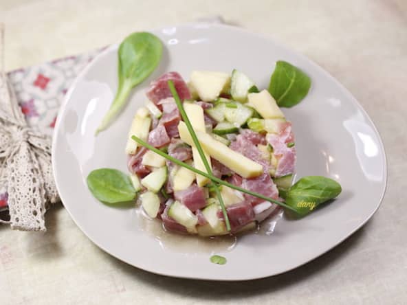 Tartare de thon aux pommes