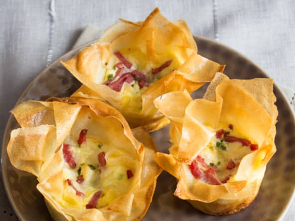 Corolles au chèvre et bacon