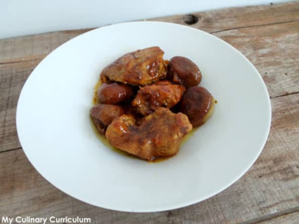 Sauté de porc aux figues et épices à tajine
