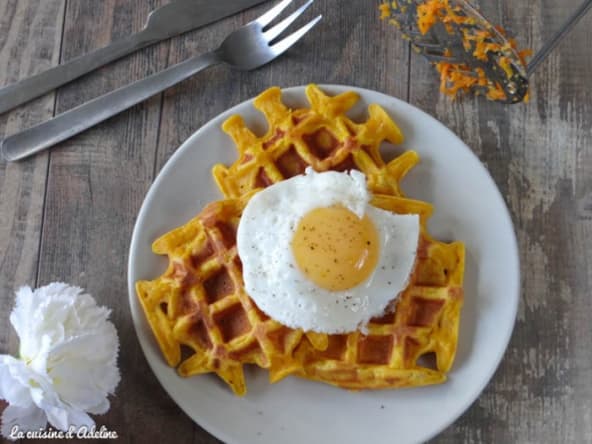 Gaufres de courge salées