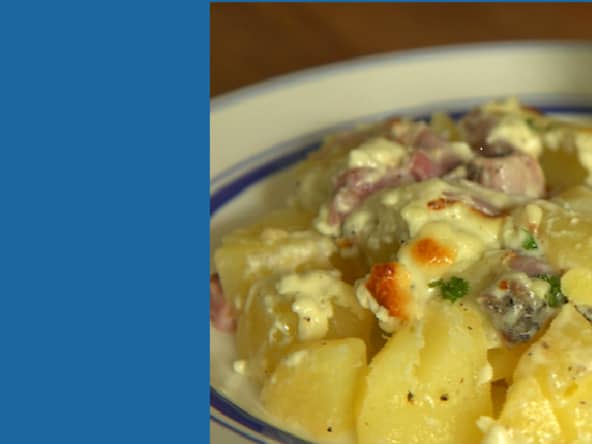 Gratin de pommes de terre au roquefort