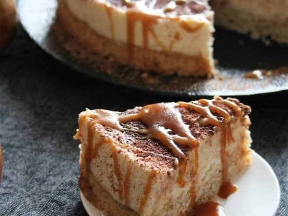 Entremet poires, caramel à la noix de coco,