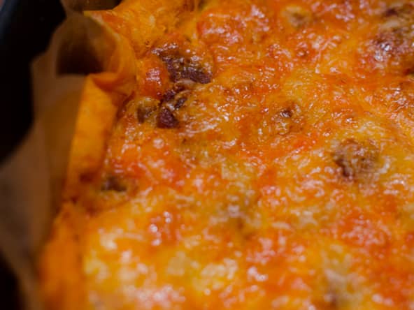 Quiche au chorizo et au parmesan