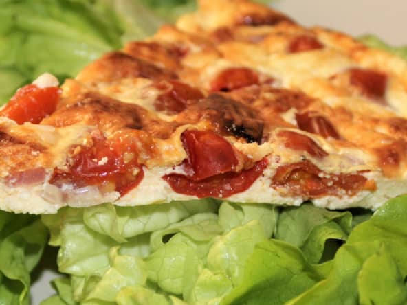 Quiche Sans Pâte : Tomates, Lardons, Chèvre Frais