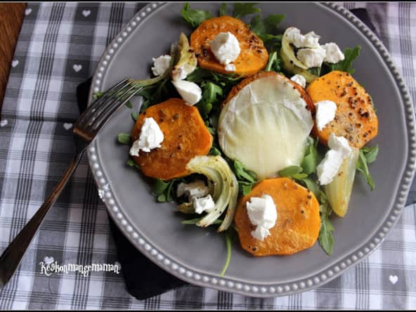 Salade de courge butternut et chèvre