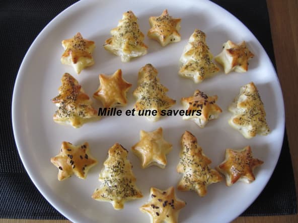 Etoiles, sapins feuilletés en amuse bouche
