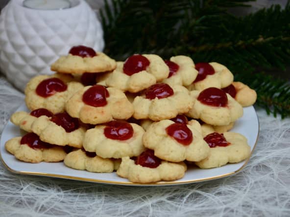 Sablés aux cerises confites