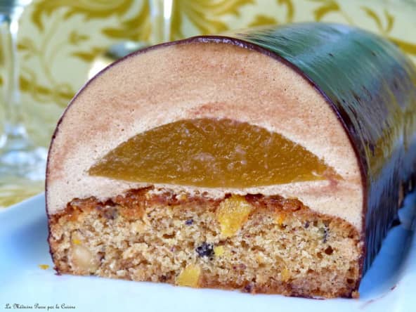 Bûche praliné, noisettes et clémentines