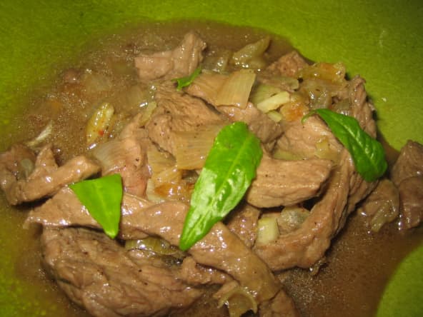 Emincé de boeuf au whisky