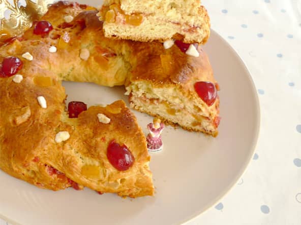 Gâteau des rois brioche aux fruits confits