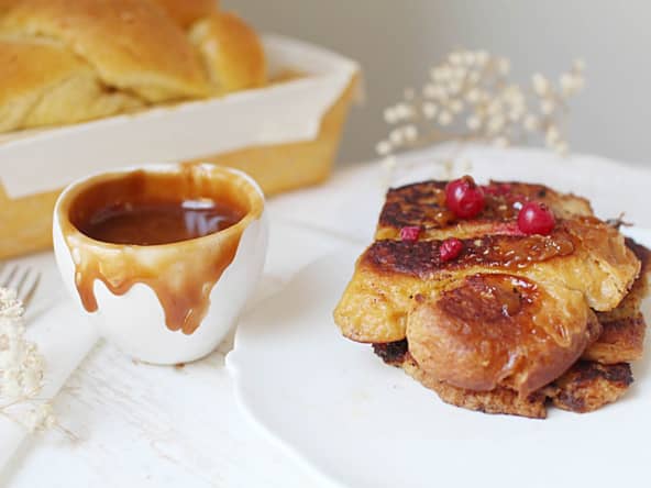 Brioche perdue au lait d’amande