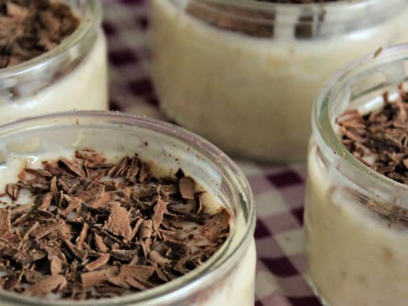 Petits pots dessert banane chocolat