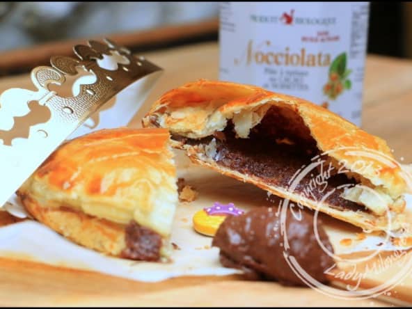Galette des rois à la crème d’amandes et pâte à tartiner