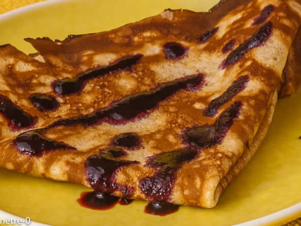 Crêpes légères au coulis de fruits rouges
