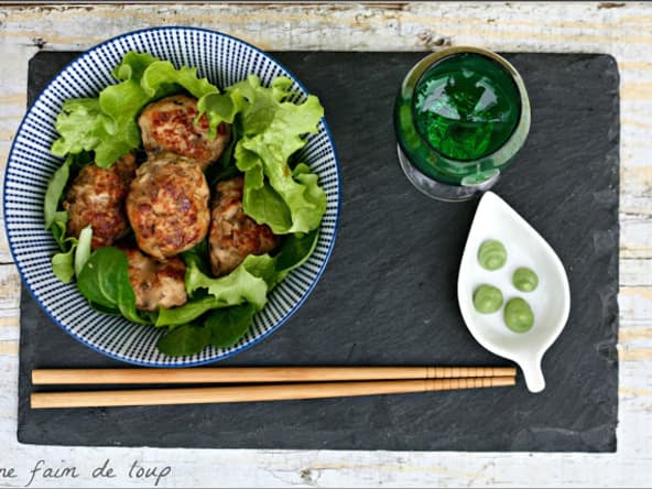 Boulettes de poulet et shitakés