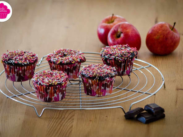 Muffins au chocolat et à la compote de pommes sans beurre