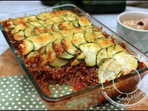 Gratin de quinoa aux courgettes, façon parmentier