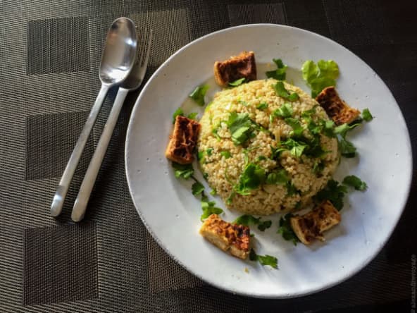 Millet sauté aux herbes fraîches