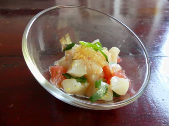 Ceviche de Saint-Jacques au pamplemousse