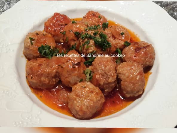 Boulettes de veau à la tomate et herbes de Provence
