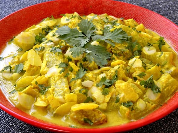 Concombre cuit à l'indienne