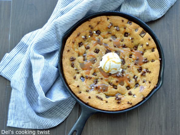 Cookie géant à la poêle