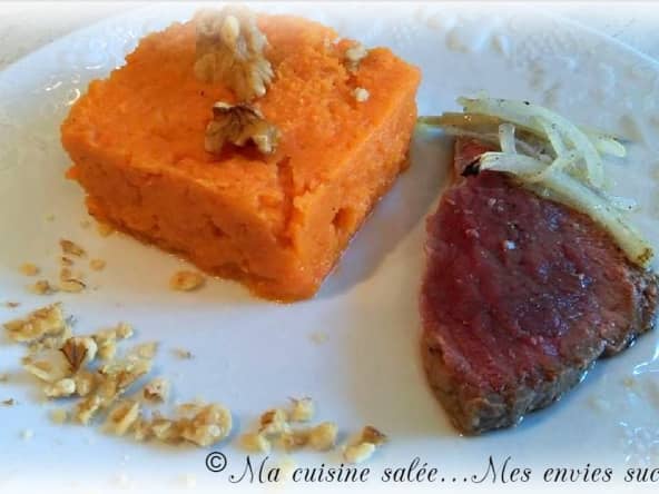 Écrasé de patates douces à l'huile de noix