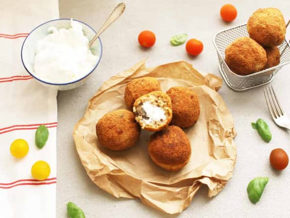 Arancini fourrées à la mozzarella