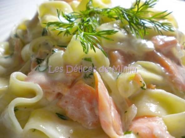 Pâtes au saumon fumé