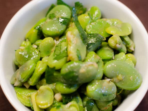 Salade de fèves marinées à l'indienne