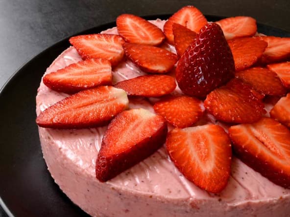 Gâteau aux fraises sans lait