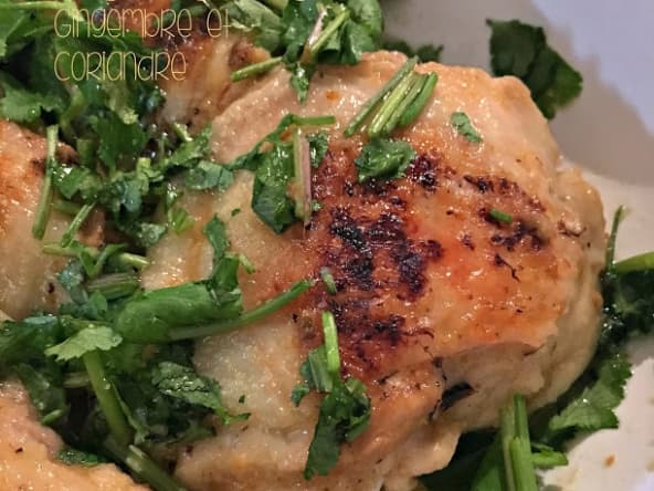 Le poulet magique au gingembre et à la coriandre