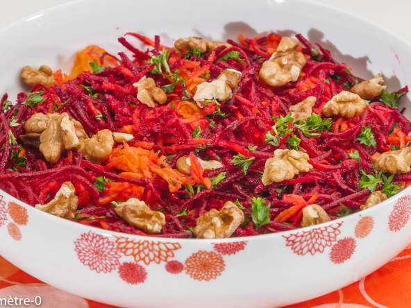Salade de carottes et betteraves nouvelles