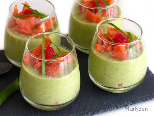 Mousse d'asperges au saumon fumé