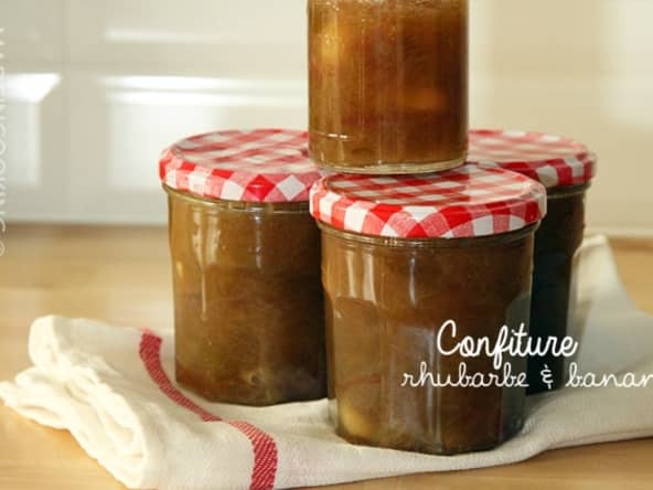 Confiture rhubarbe et banane