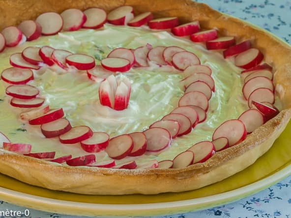 Tarte de chèvre frais aux radis